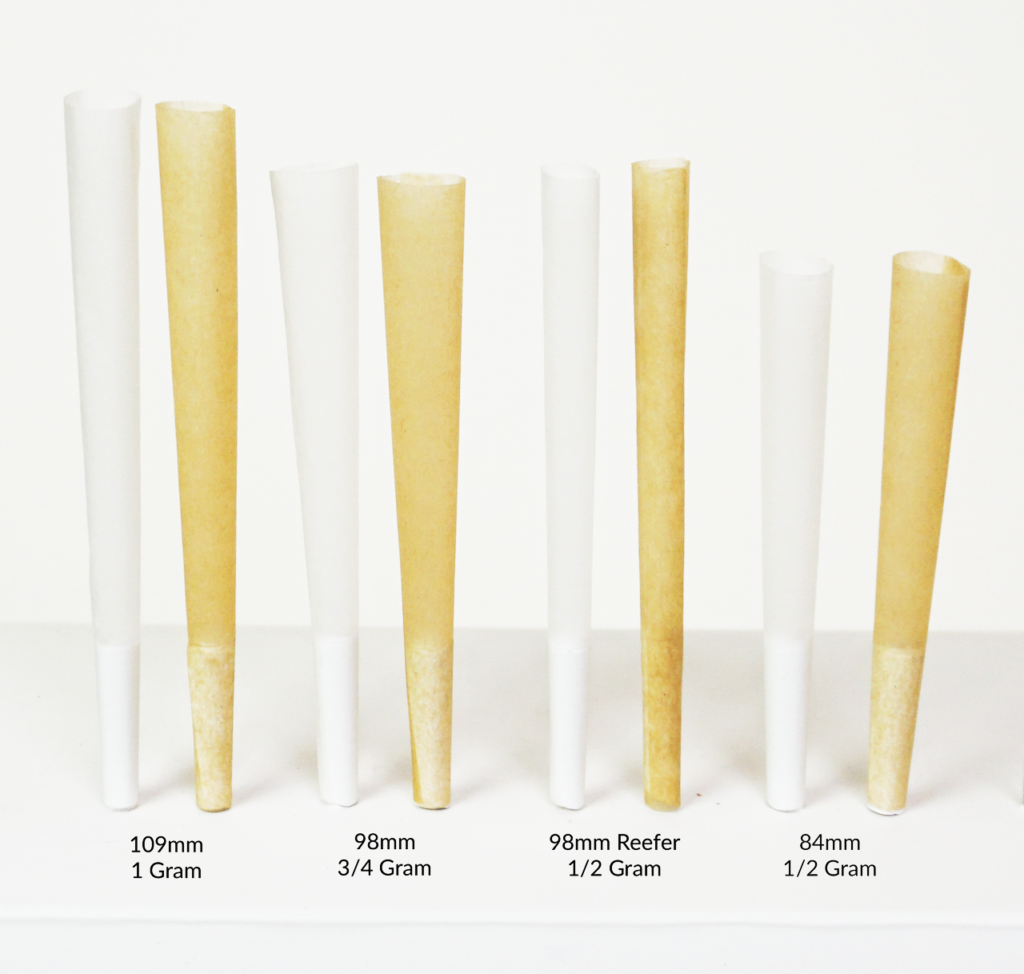 Pre-roll size chart